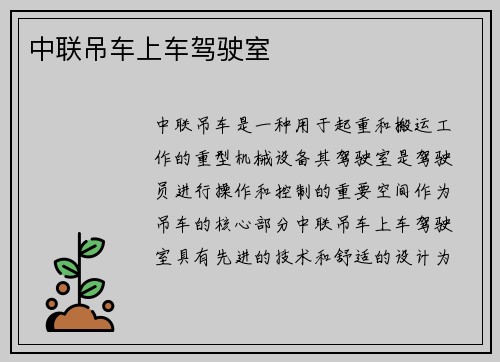 中联吊车上车驾驶室